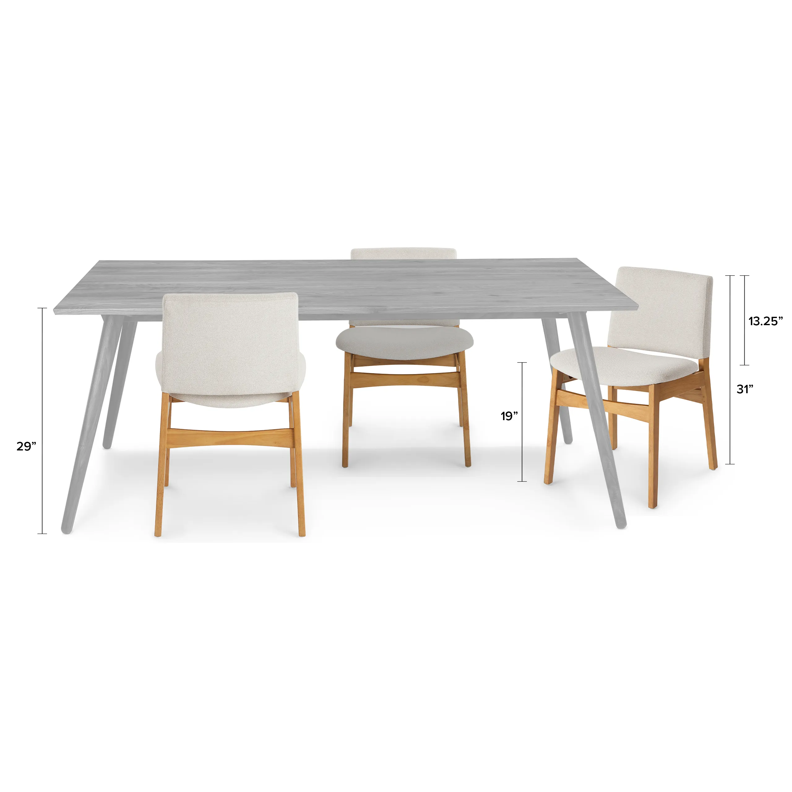 Nosh Dining Chair - Oak and Ratine Ivory - Image 14