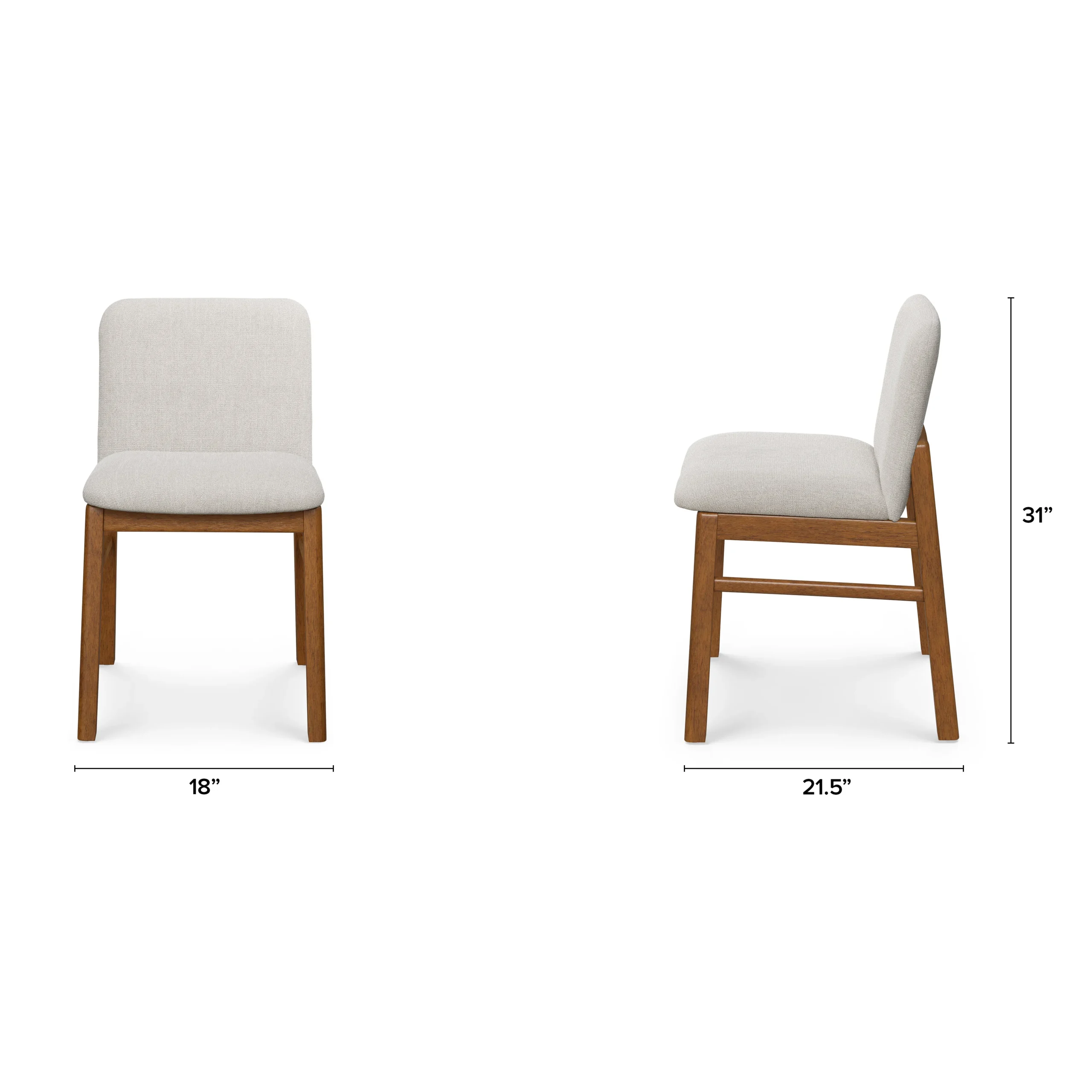 Mikkel Dining Chair - Walnut and Santolina Gray - Image 14