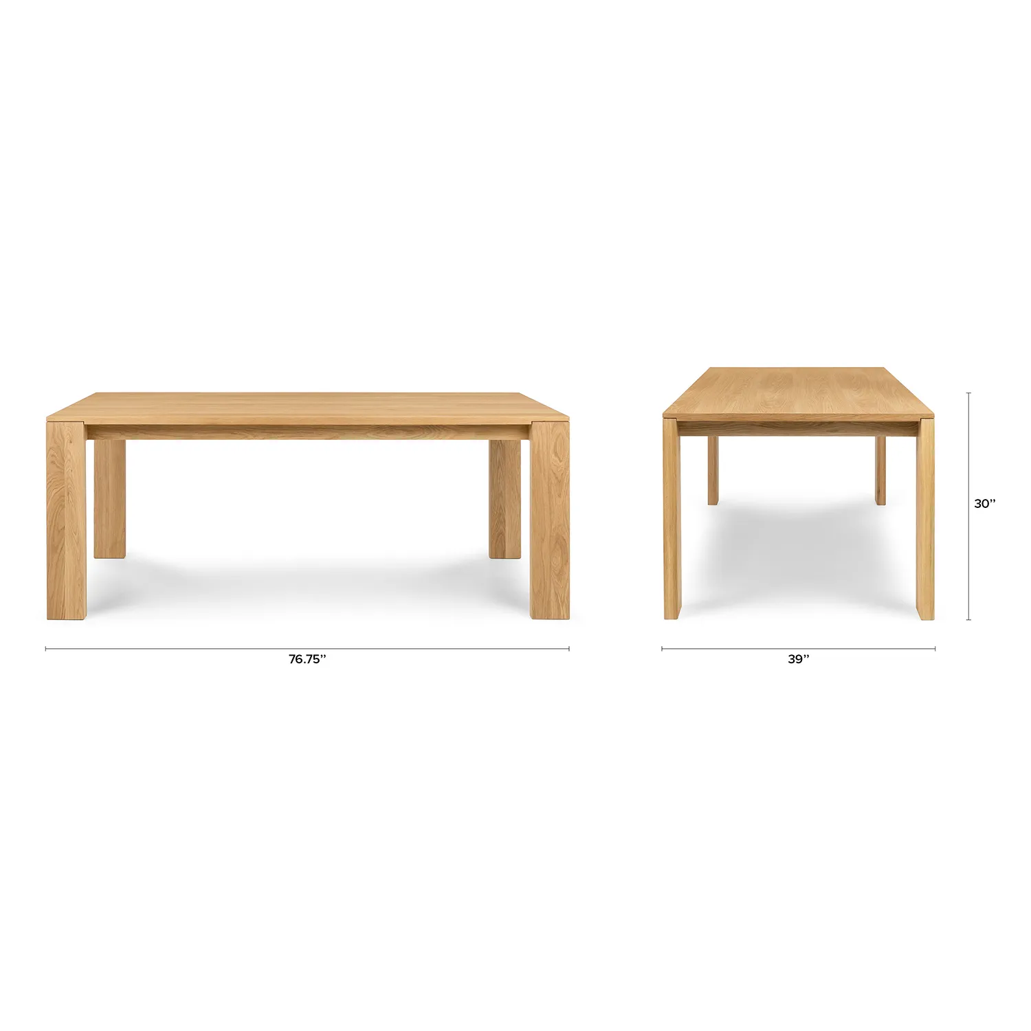 Dako 76.75_ Dining Table - Natural Oak - Image 14