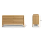 Dalsa 6-Drawer Double Dresser - Natural Oak