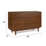 Cooper 6-Drawer Double Dresser - Walnut