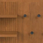 Kouva 47_ Bench and Wall Panel Storage Set - Smoked Oak and Algonquin Green