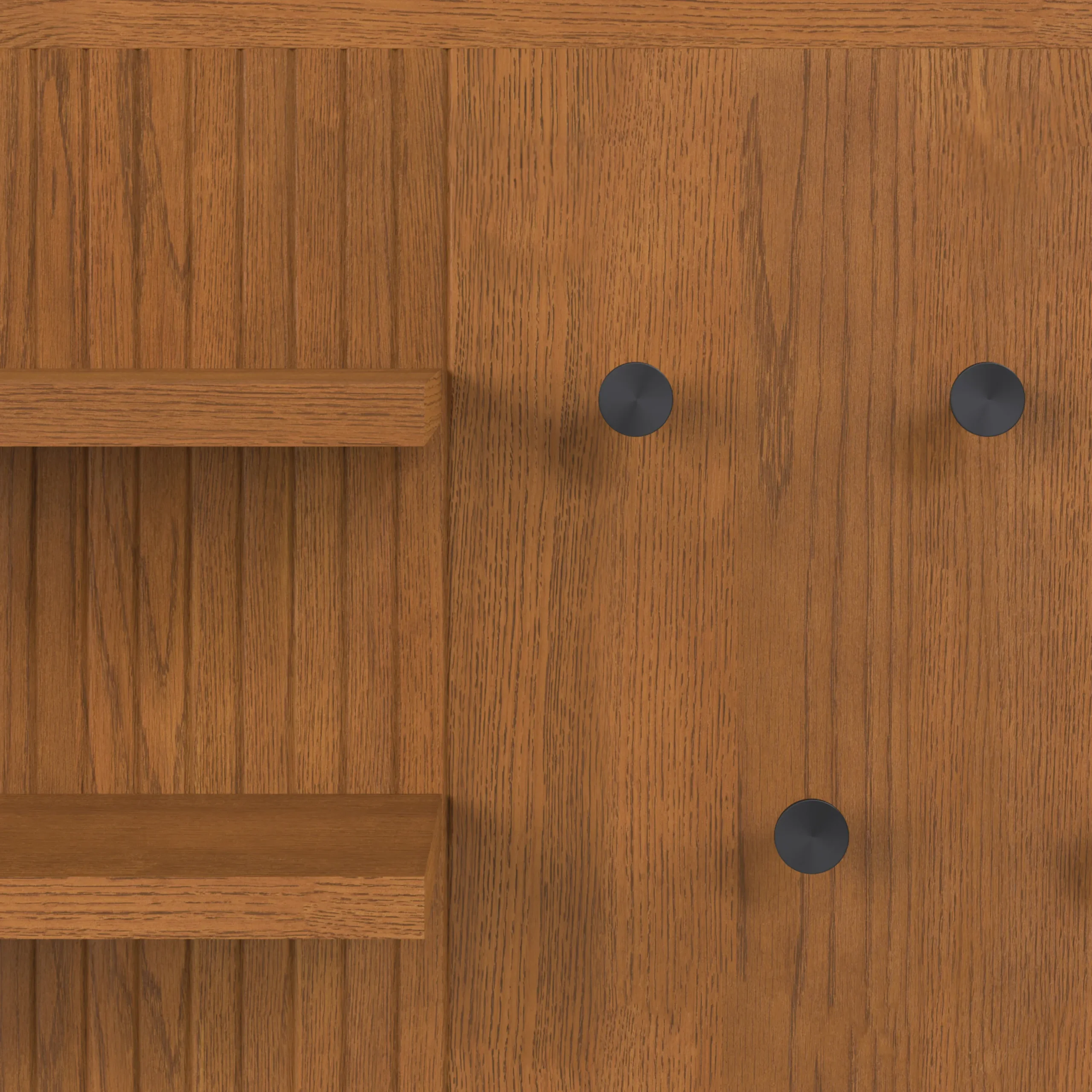 Kouva 47_ Bench and Wall Panel Storage Set - Smoked Oak and Algonquin Green - Image 15