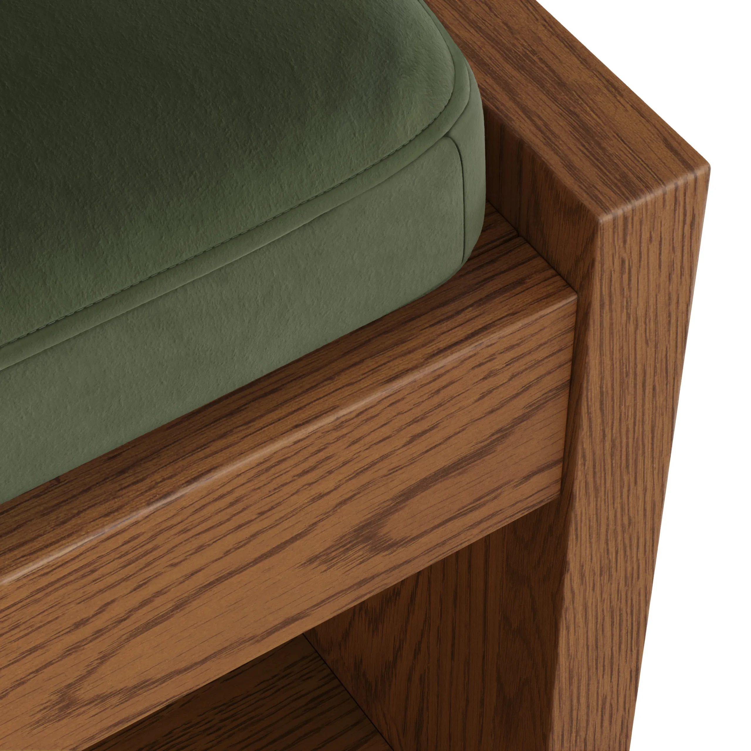 Cassie 56_ Velvet Bench - Smoked Oak and Hale Fir Green - Image 15