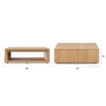 Suri 44_ Square Coffee Table - White Oak