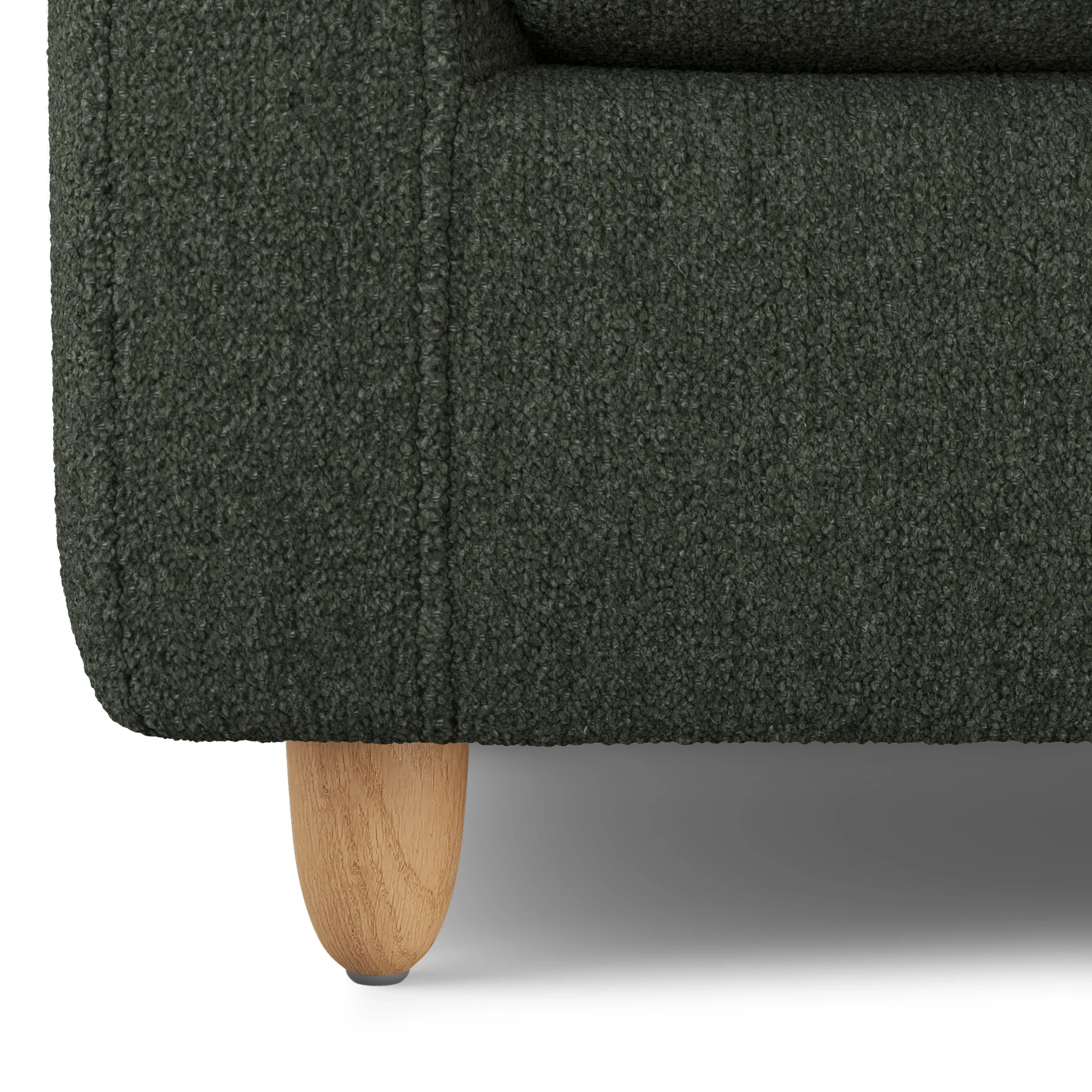 Vati 114_ Right Storage Sleeper Sectional - Natural Oak and Green Wool Bouclé - Image 15