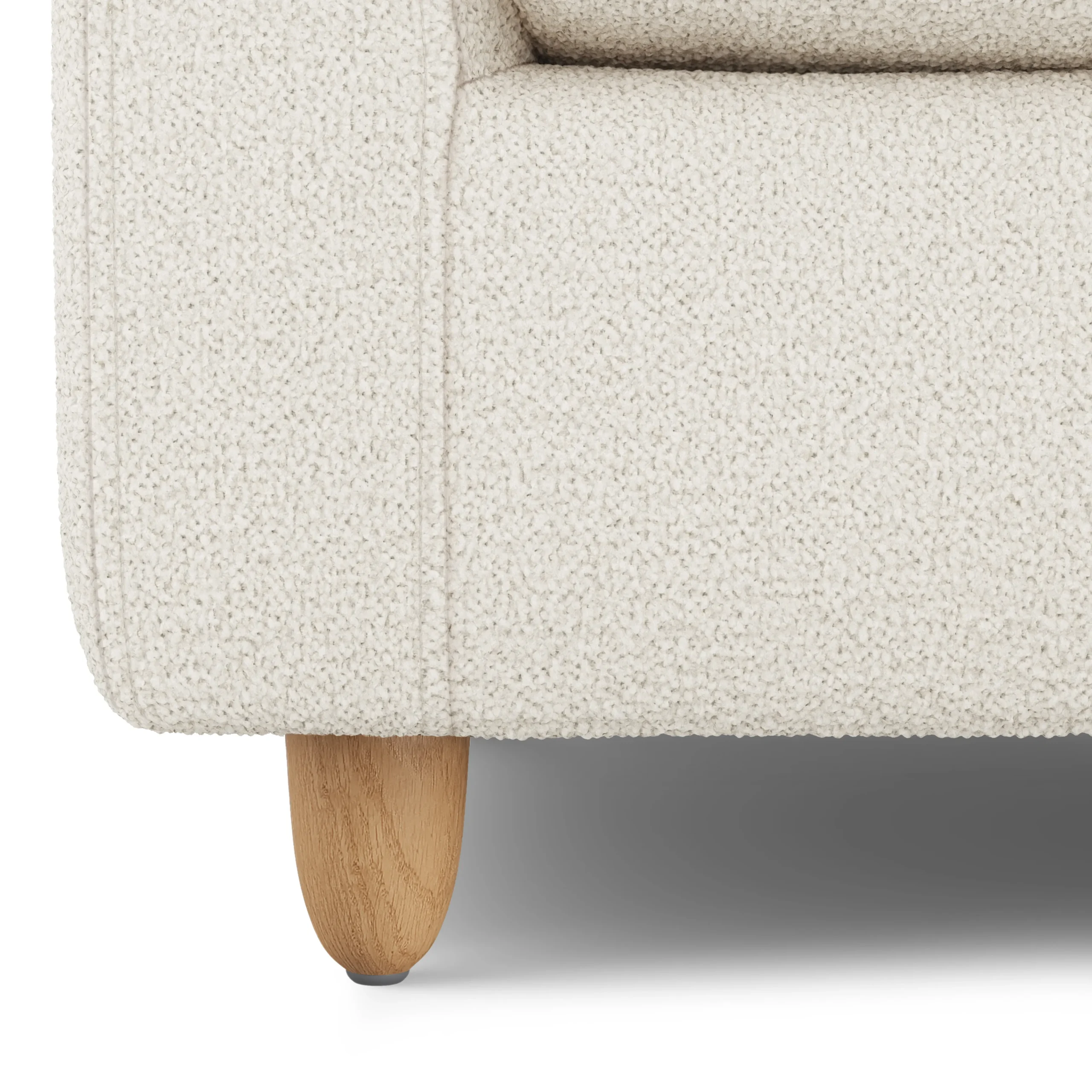 Vati 114_ Right Storage Sleeper Sectional - Natural Oak and Ivory Wool Bouclé - Image 15
