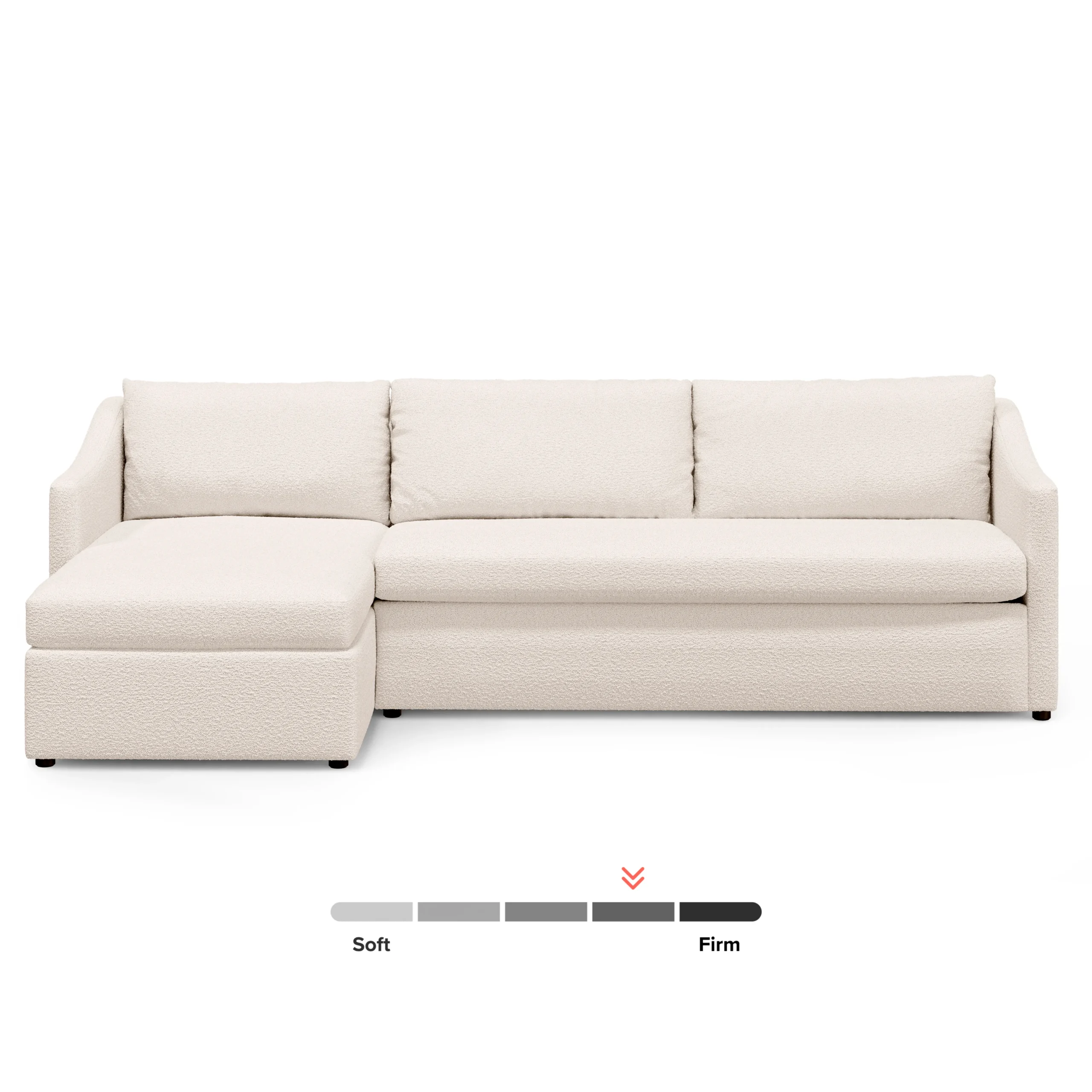 Landry 109_ Left Storage Sleeper Sectional - Ivory Wool Bouclé - Image 15
