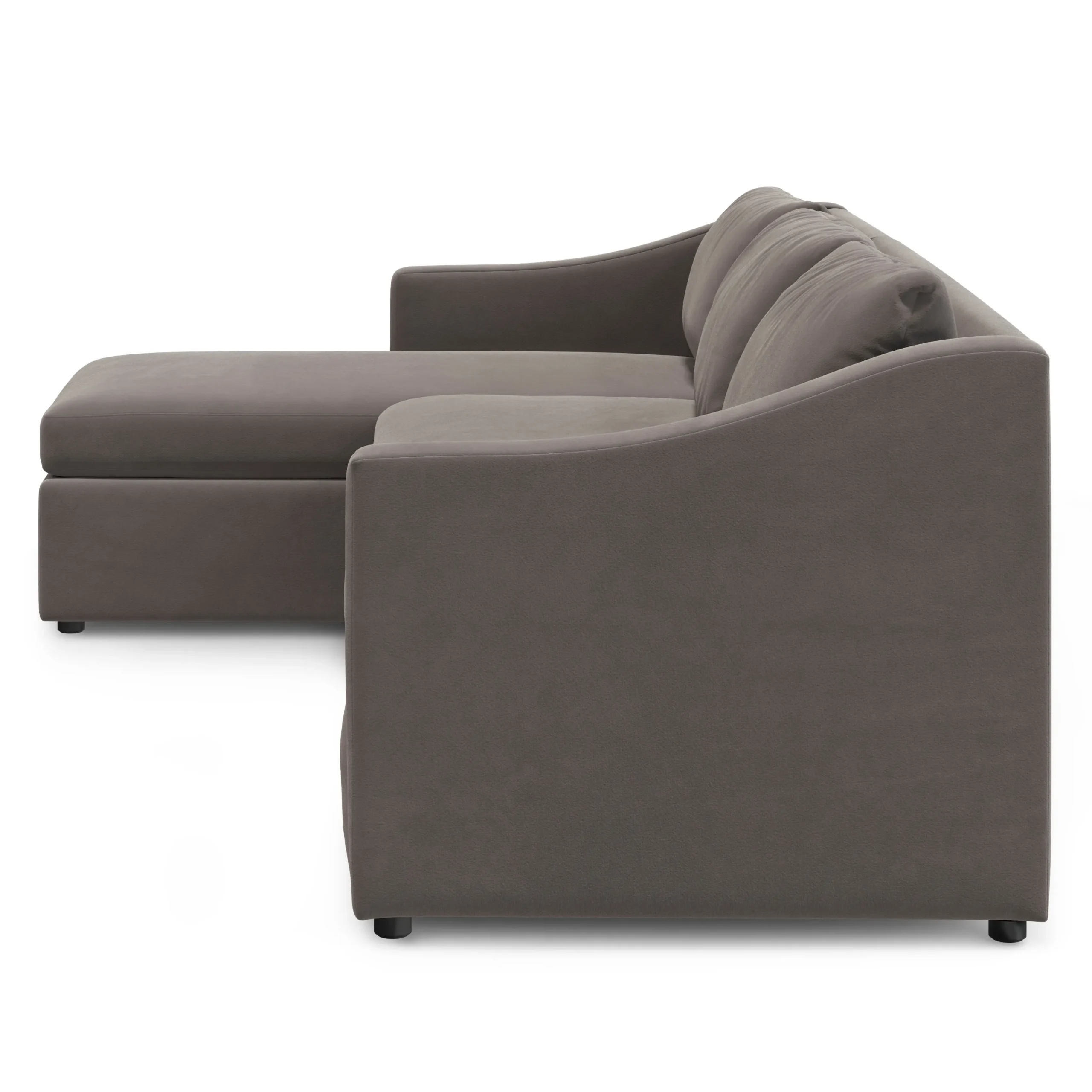 Landry 109_ Velvet Left Storage Sleeper Sectional - Hale Warm Gray - Image 15