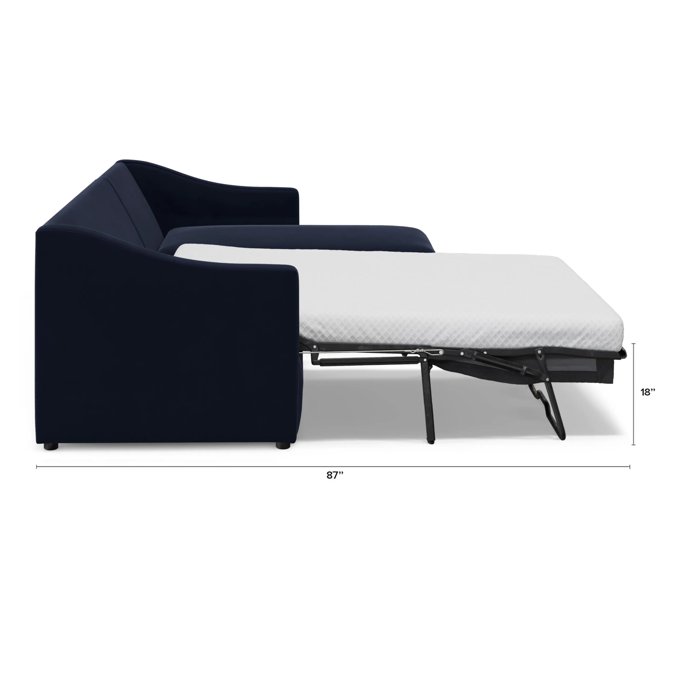Landry 109_ Velvet Right Storage Sleeper Sectional - Hale Ink - Image 12