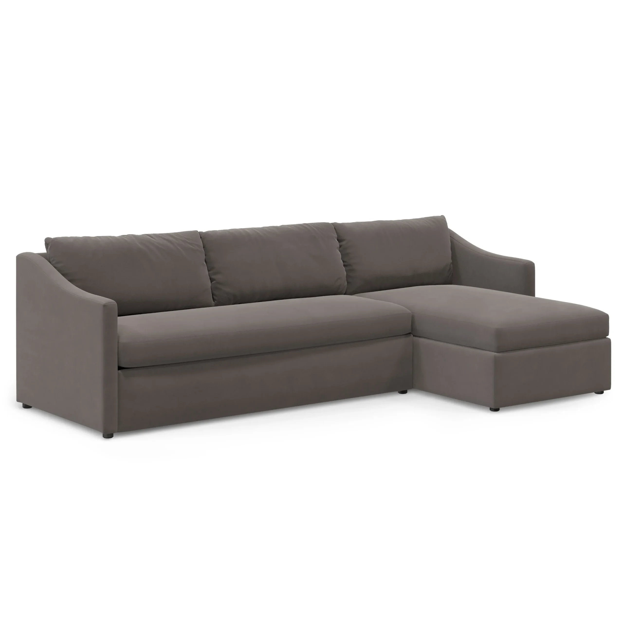 Landry 109_ Velvet Right Storage Sleeper Sectional - Hale Warm Gray - Image 12