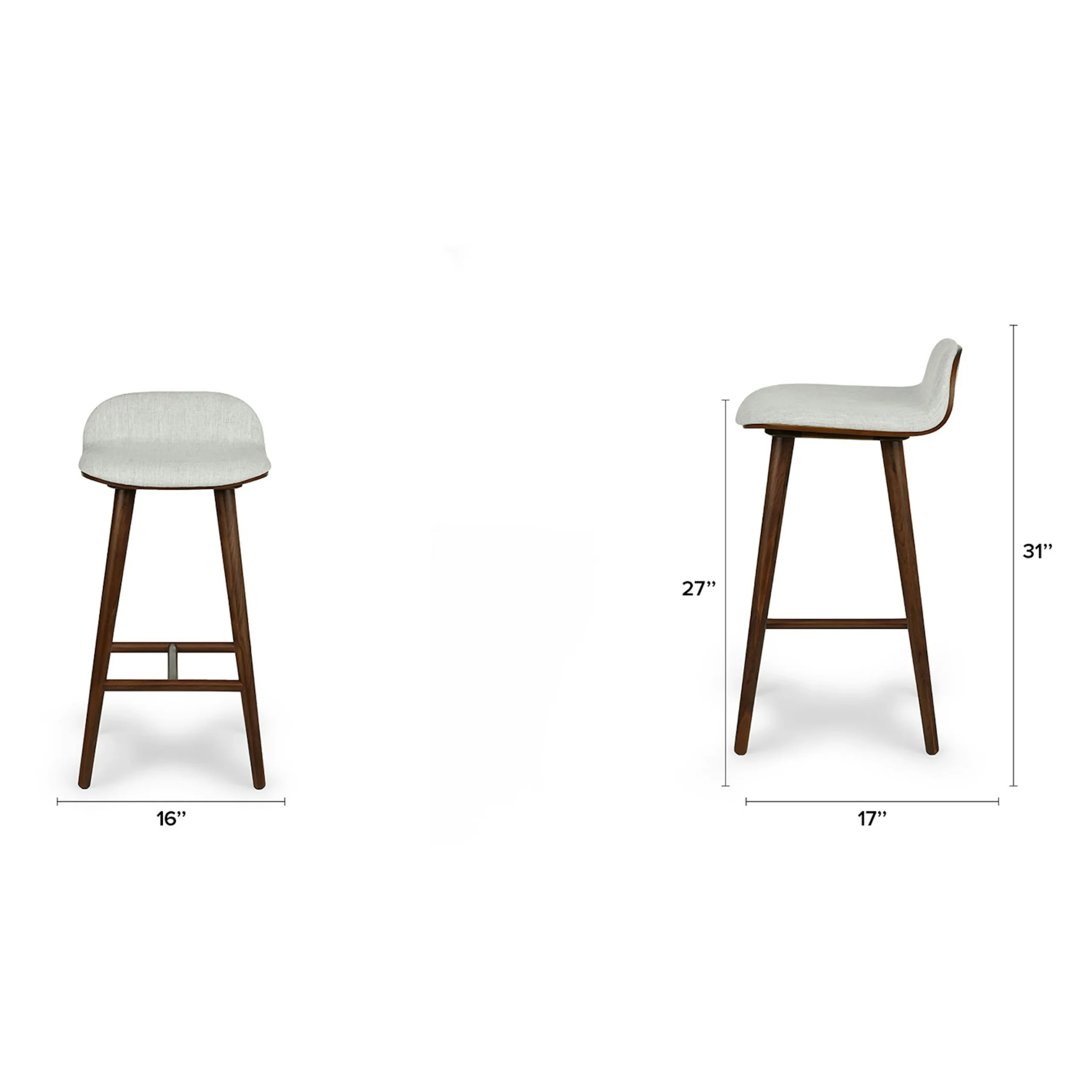 Sede Counter Stool - Walnut and Mist Gray - Image 15