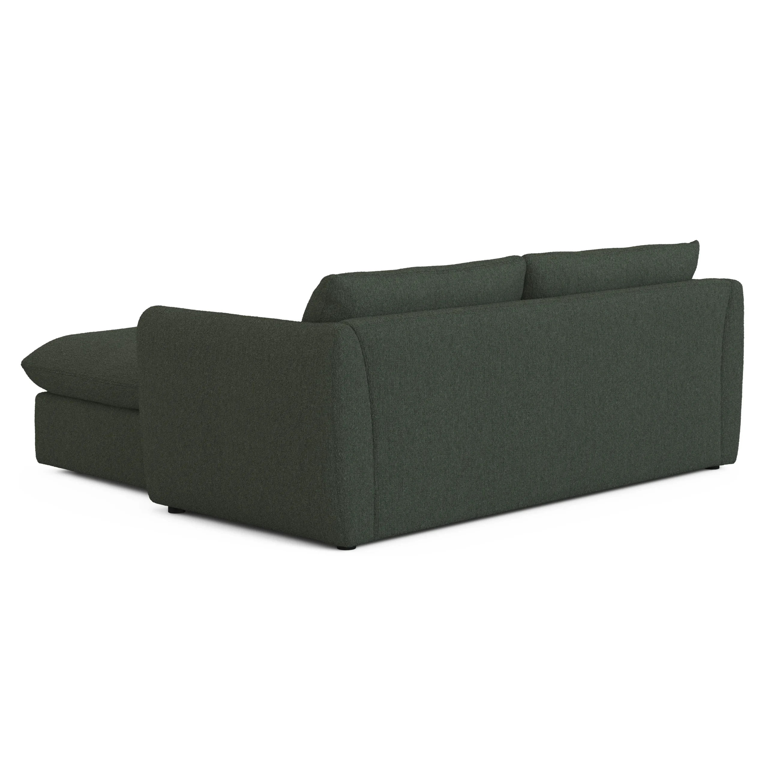 Leigh 86_ Reversible Storage Sleeper Sectional - Green Wool Bouclé - Image 15