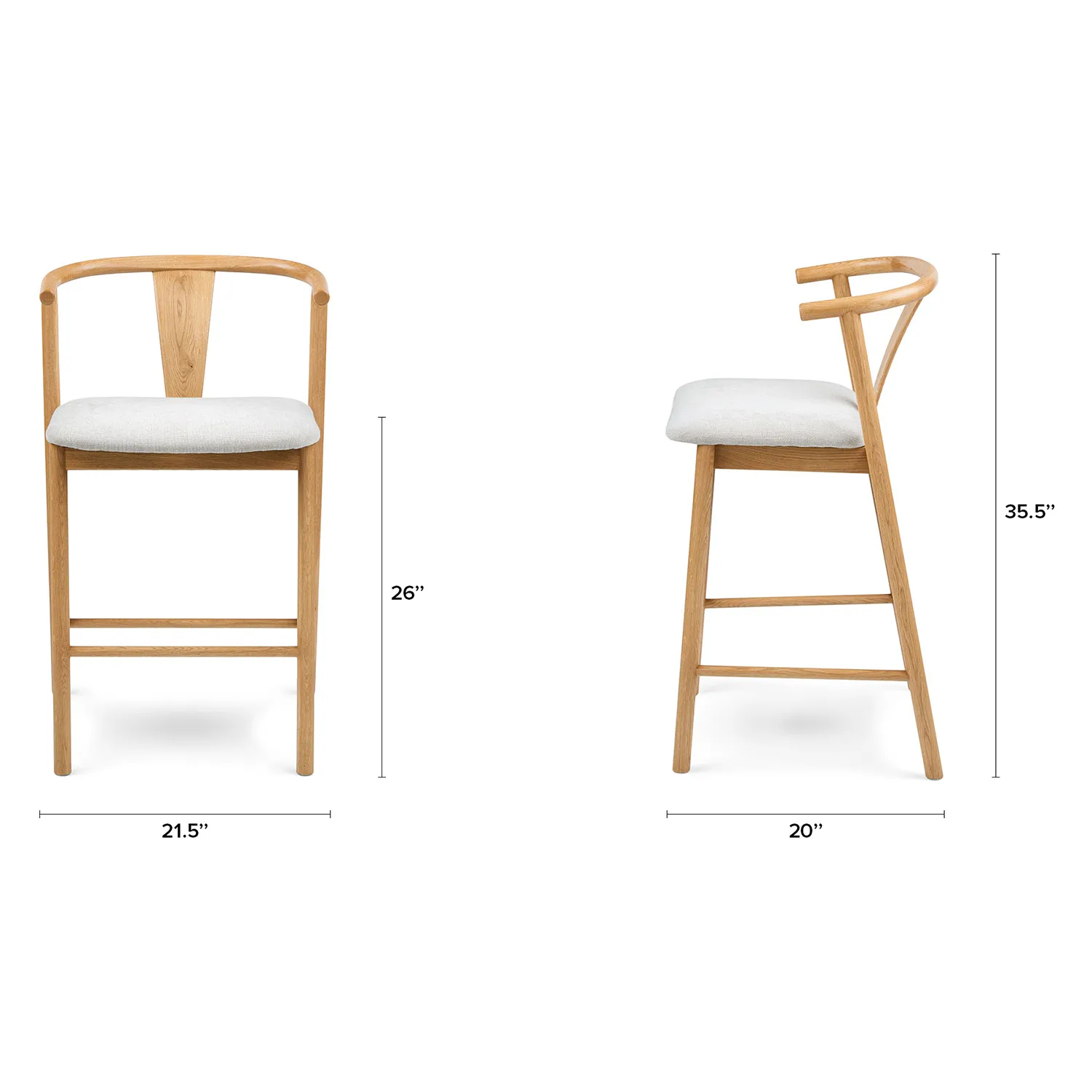 Fonra Counter Stool - Oak and Santolina Gray - Image 15