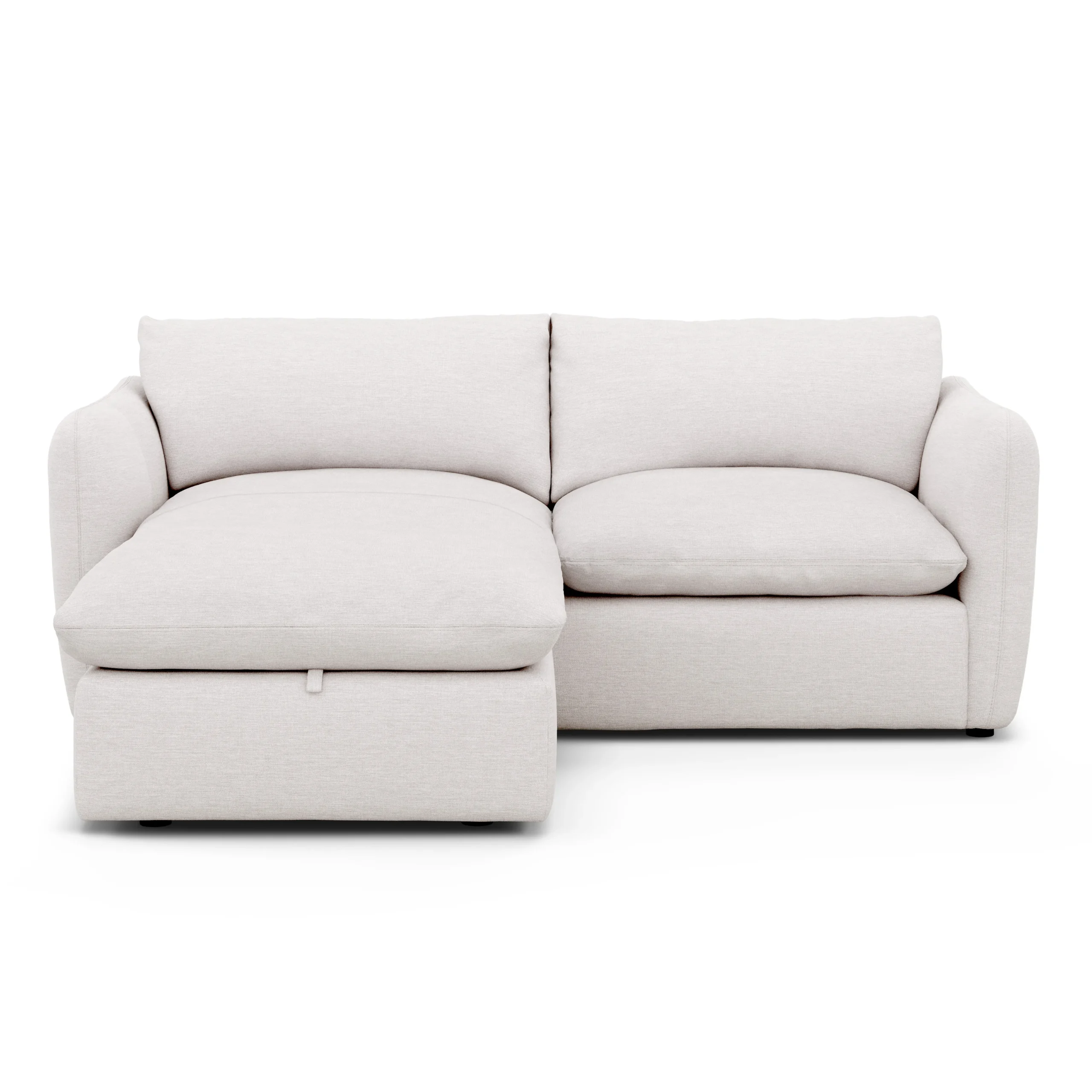 Leigh 86_ Reversible Storage Sleeper Sectional - Silver Gray - Image 15