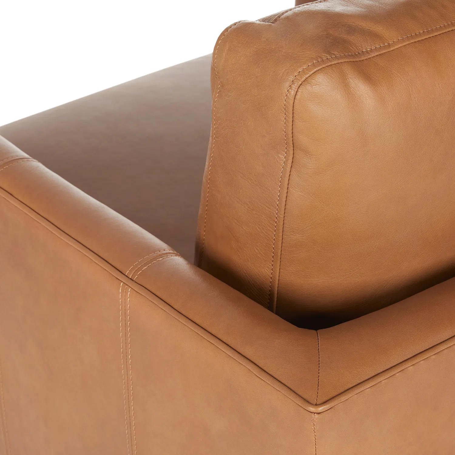 Burrard 32_ Leather Lounge Chair - Bella Caramel - Image 6