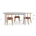 Ulka Dining Chair - White Oak and Ratine Oxide
