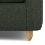 Vati 114_ Left Storage Sleeper Sectional - Natural Oak and Green Wool Bouclé
