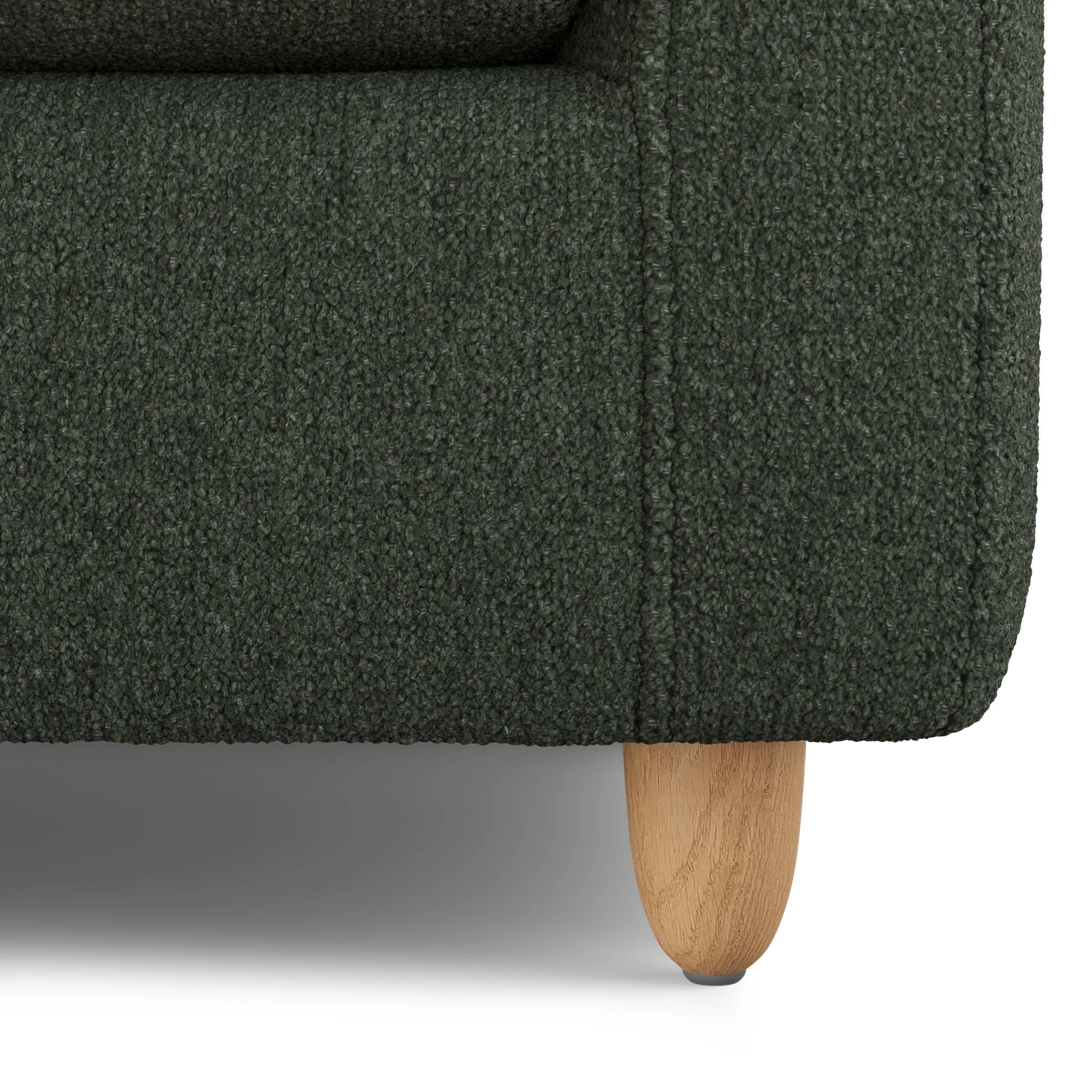 Vati 114_ Left Storage Sleeper Sectional - Natural Oak and Green Wool Bouclé - Image 15