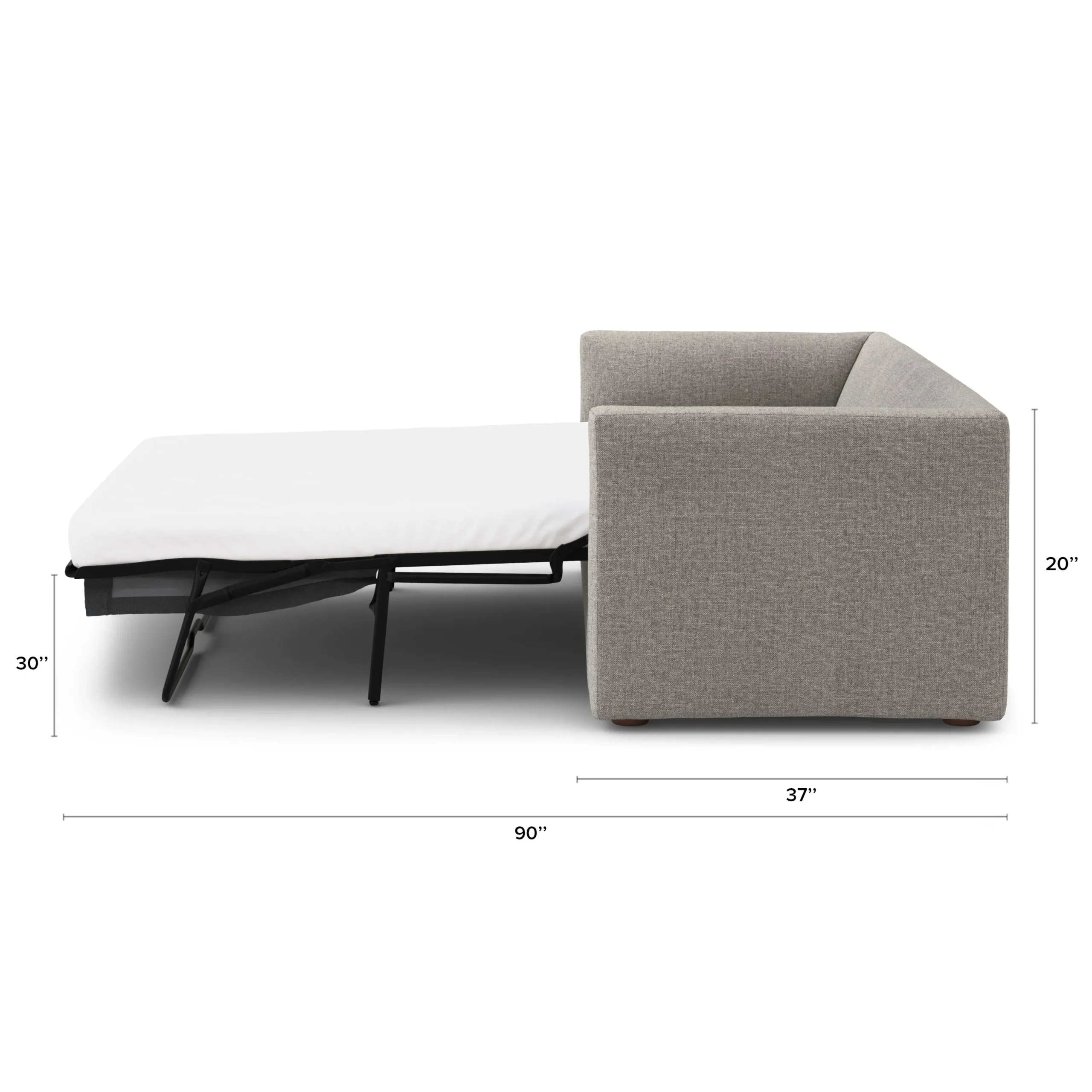 Marina 90_ Reversible Storage Sleeper Sectional- Hestia Gray - Image 15