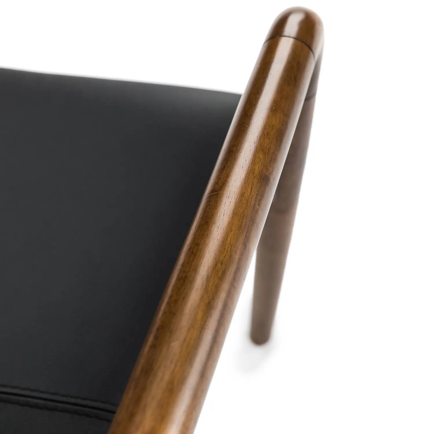 Lento 25_ Leather Lounge Chair - Black - Image 3