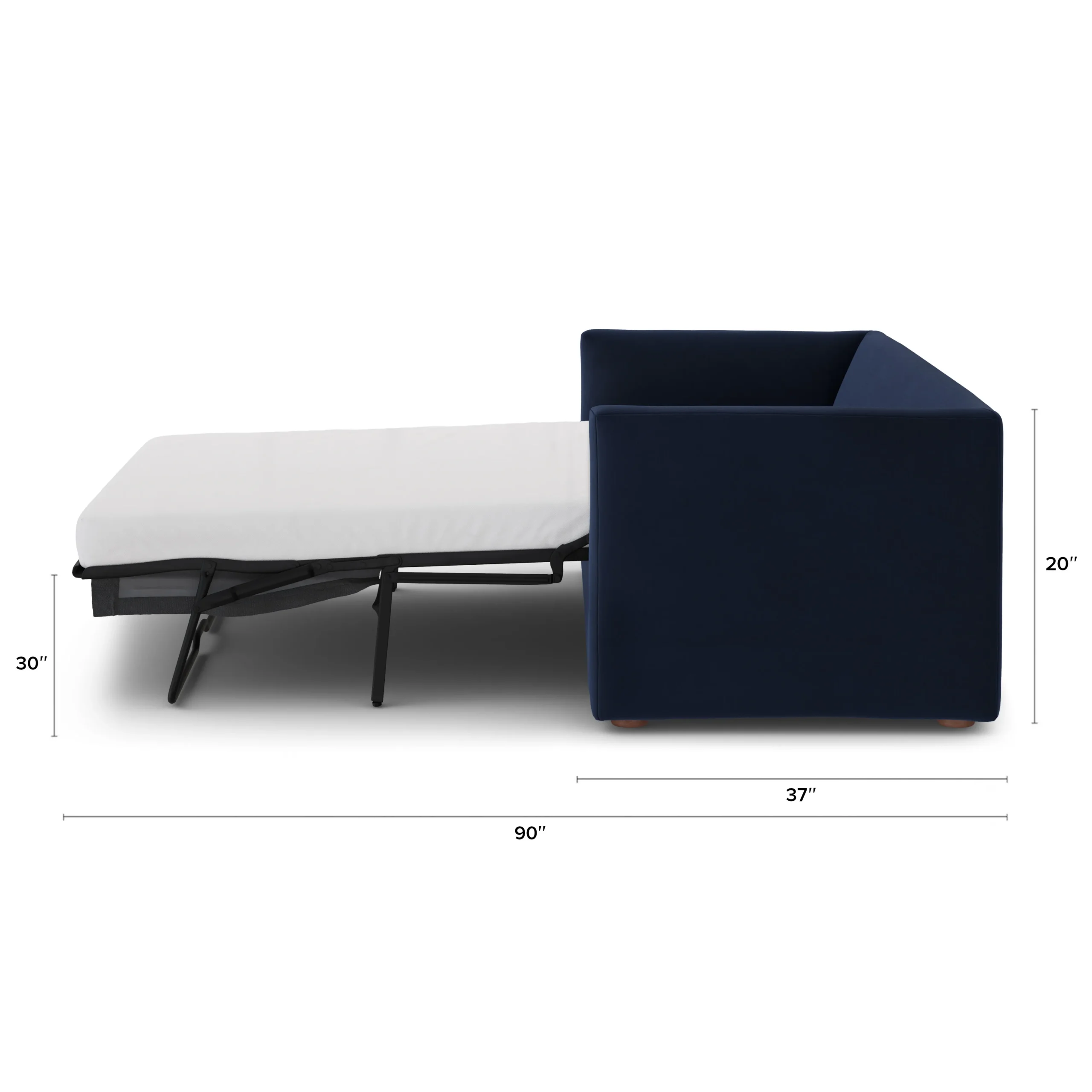 Marina 90_ Velvet Reversible Storage Sleeper Sectional - Hale Ink - Image 15