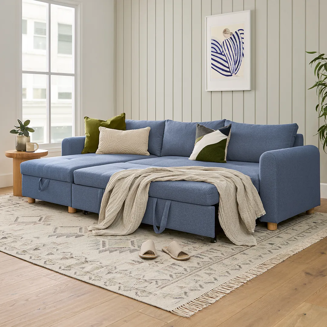 Nordby 104_ Reversible Sleeper Sectional - Lull Blue - Image 15