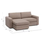 Riley 84_ Reversible Storage Sectional - Napa Quartz