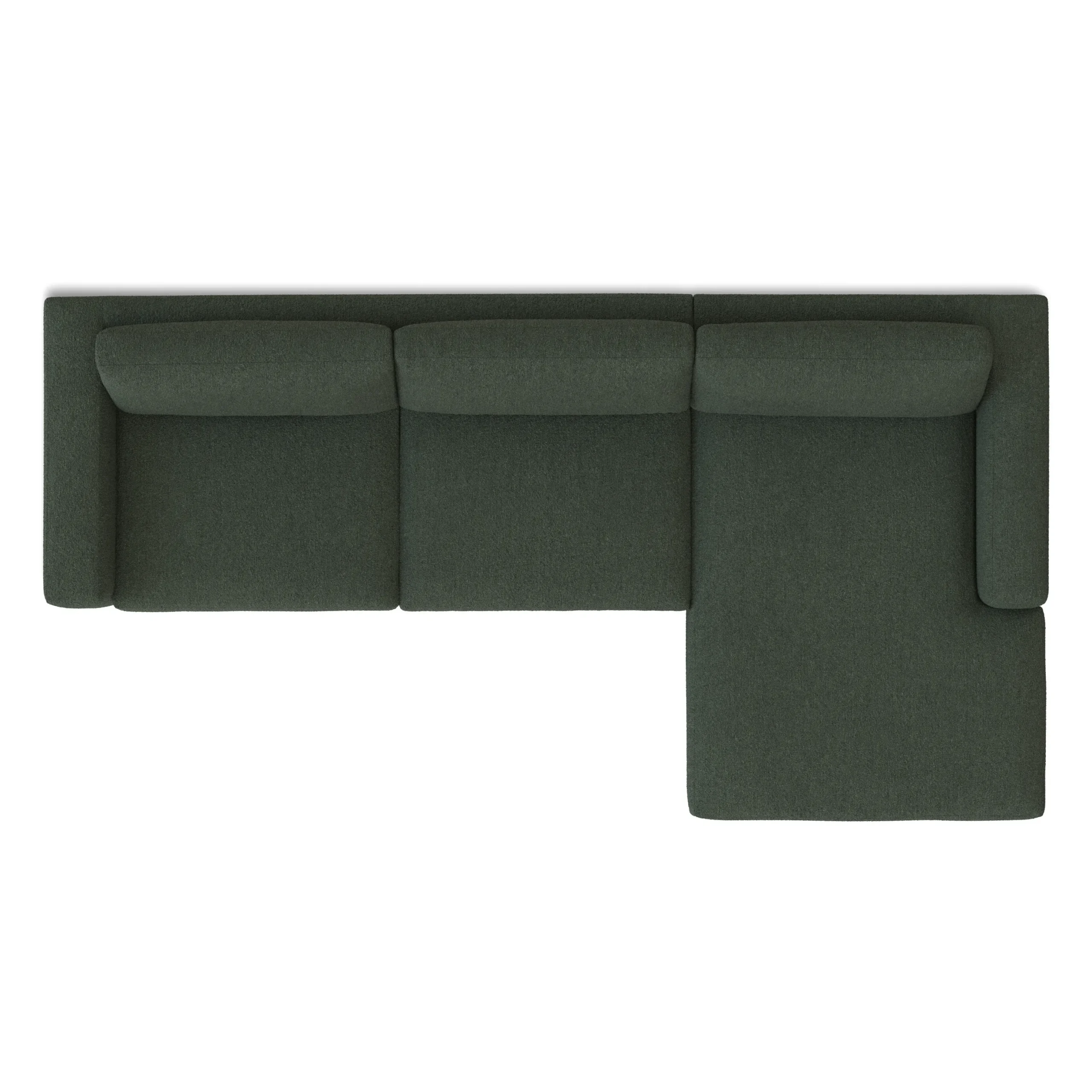 Riley 118_ Right Storage Sleeper Sectional - Green Wool Bouclé - Image 12