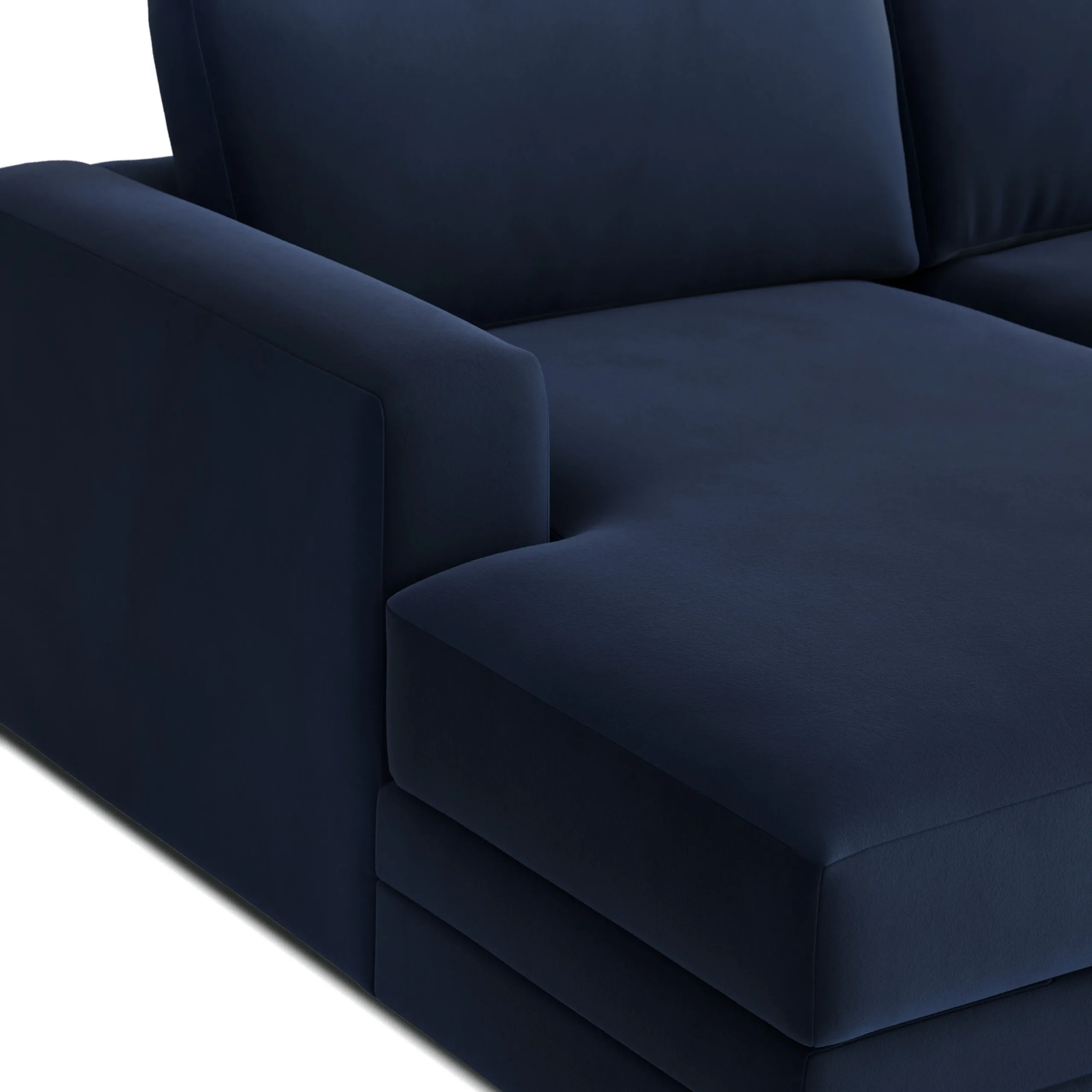 Riley 118_ Velvet Left Storage Sleeper Sectional - Hale Ink - Image 12