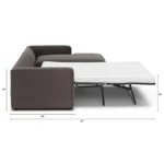 Riley 118_ Velvet Right Storage Sleeper Sectional - Hale Warm Gray