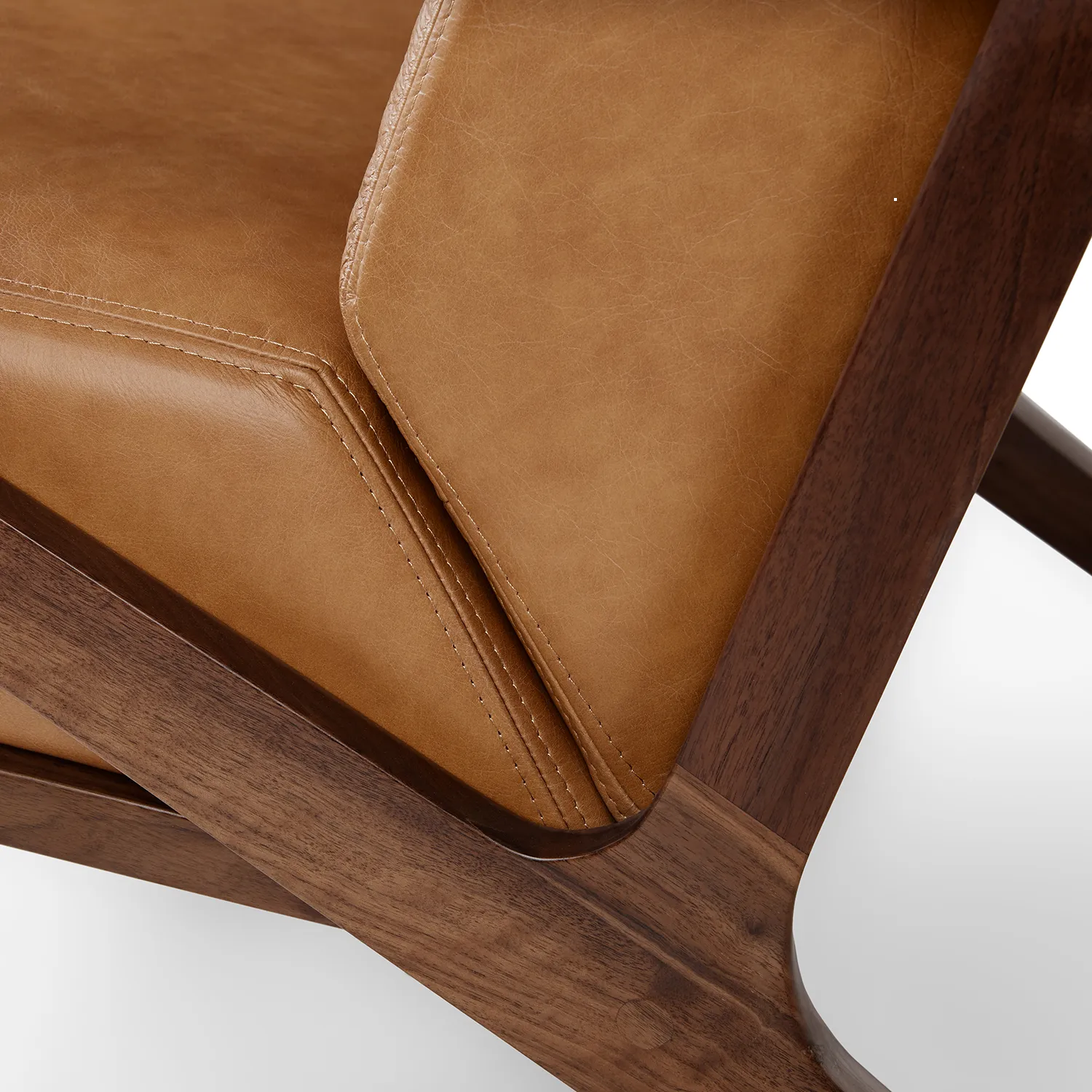 Otio 26_ Leather Lounge Chair - Walnut and Toscana Tan - Image 7