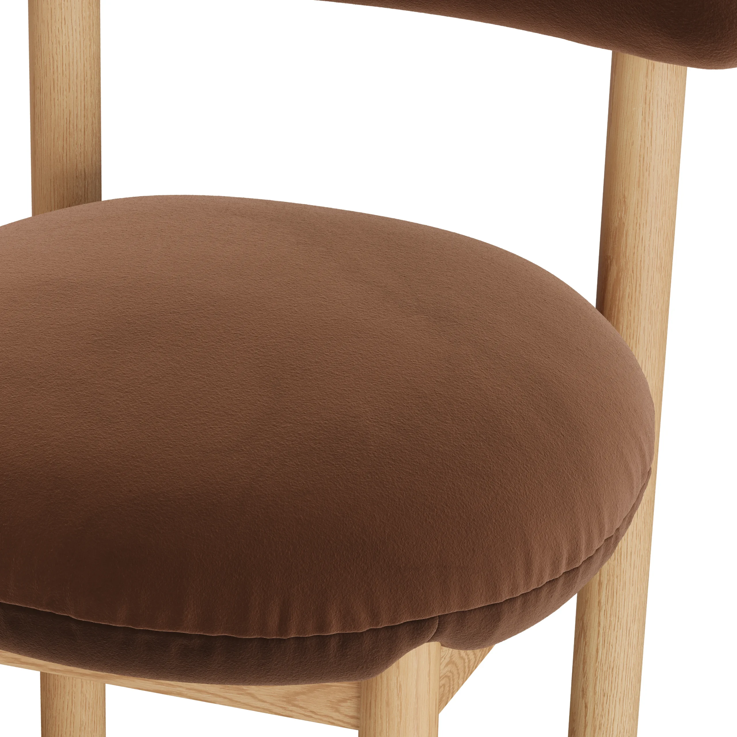 Munk Velvet Dining Chair - White Oak and Hale Earth - Image 15