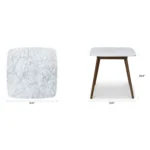 Vena Cafe Table - Walnut and Marble