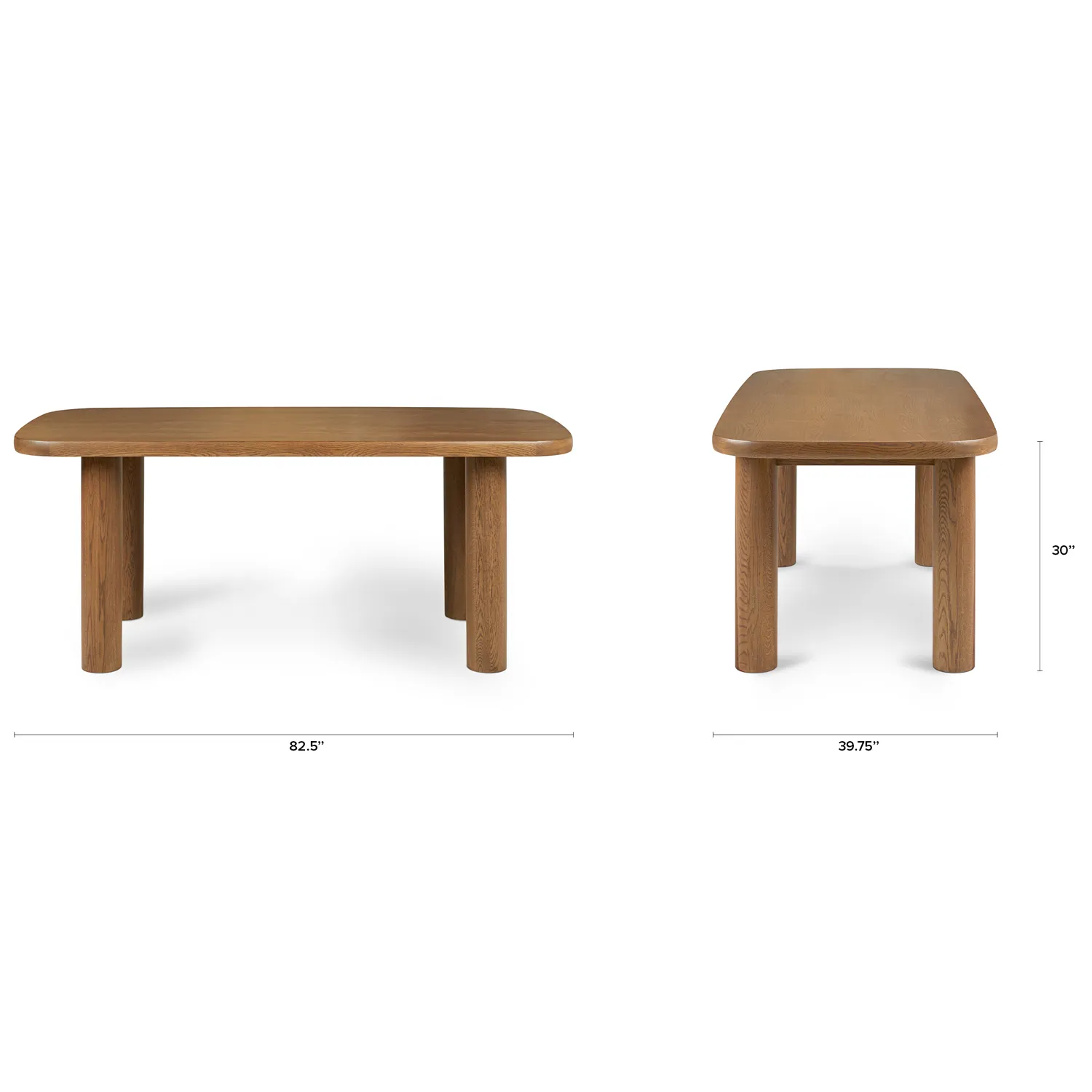 Adel 82.5_ Dining Table - Smoked Oak - Image 15