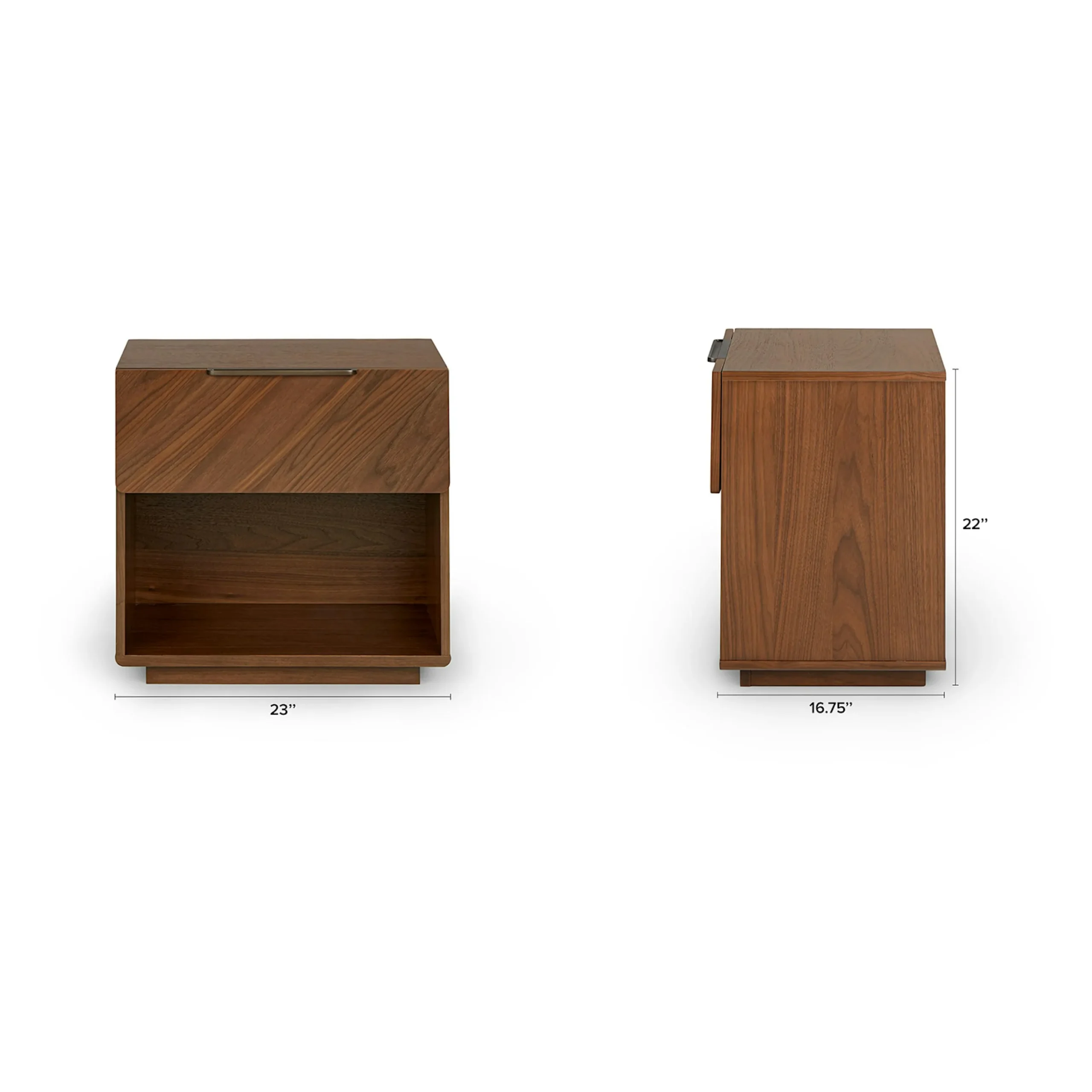 Nera 1-Drawer Nightstand - Walnut - Image 15