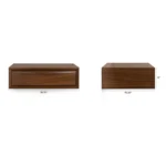 Lenia Floating Nightstand - Walnut