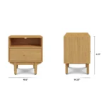 Cooper 1-Drawer Nightstand - Natural Oak