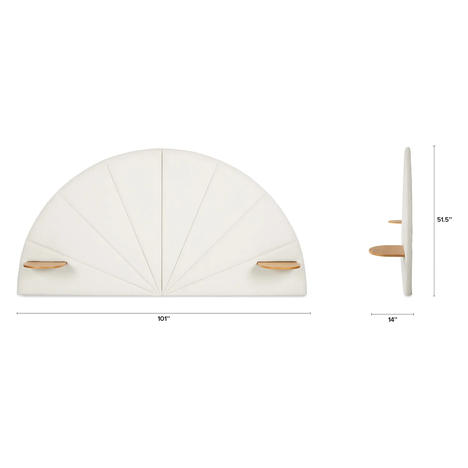 Almelo Queen Headboard - Ivory Wool Bouclé - Image 15