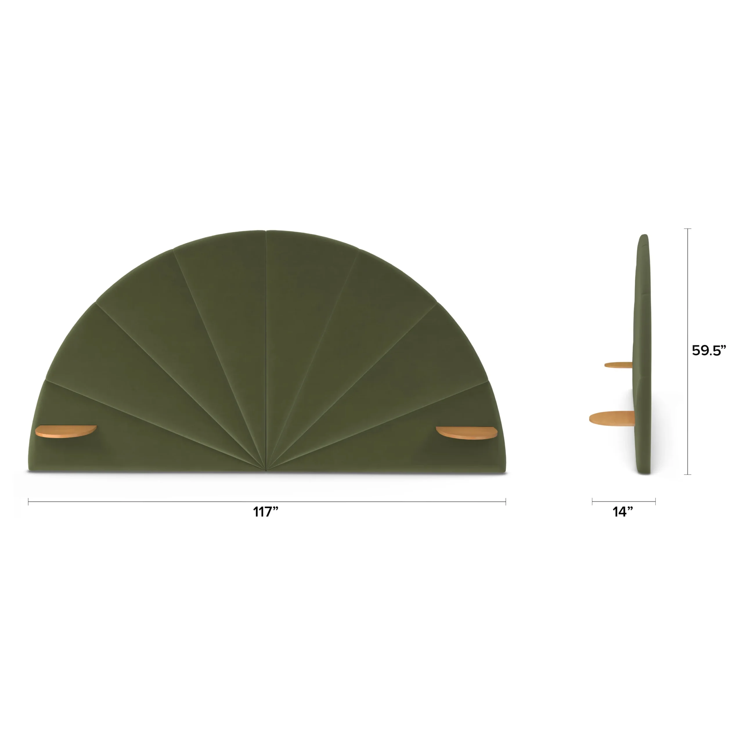 Almelo King Velvet Headboard - Hale Serrano Green - Image 15
