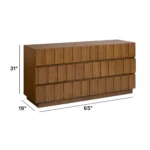 Marko 6-Drawer Double Dresser - Smoked Oak