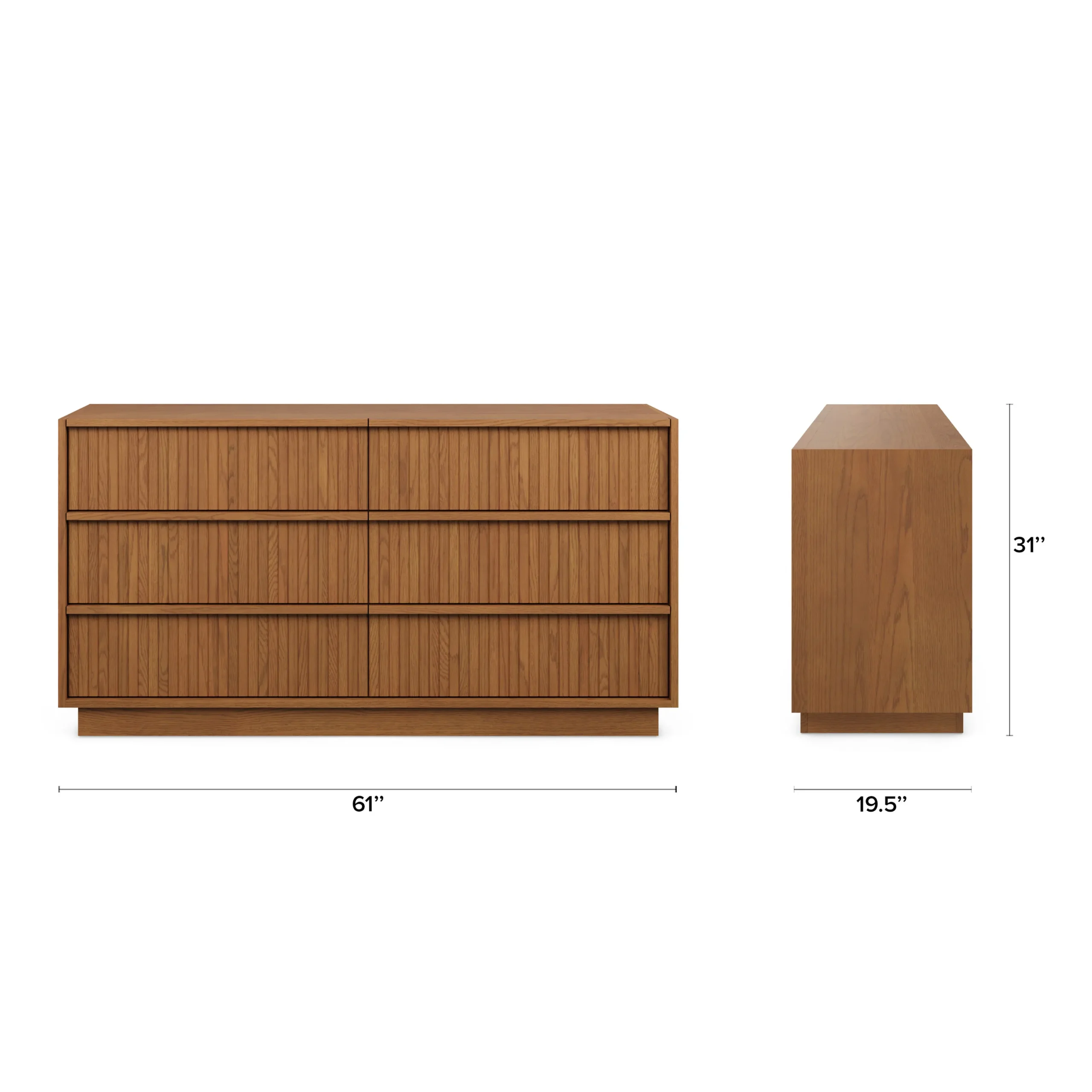 Kouva 6-Drawer Dresser - Smoked Oak - Image 15