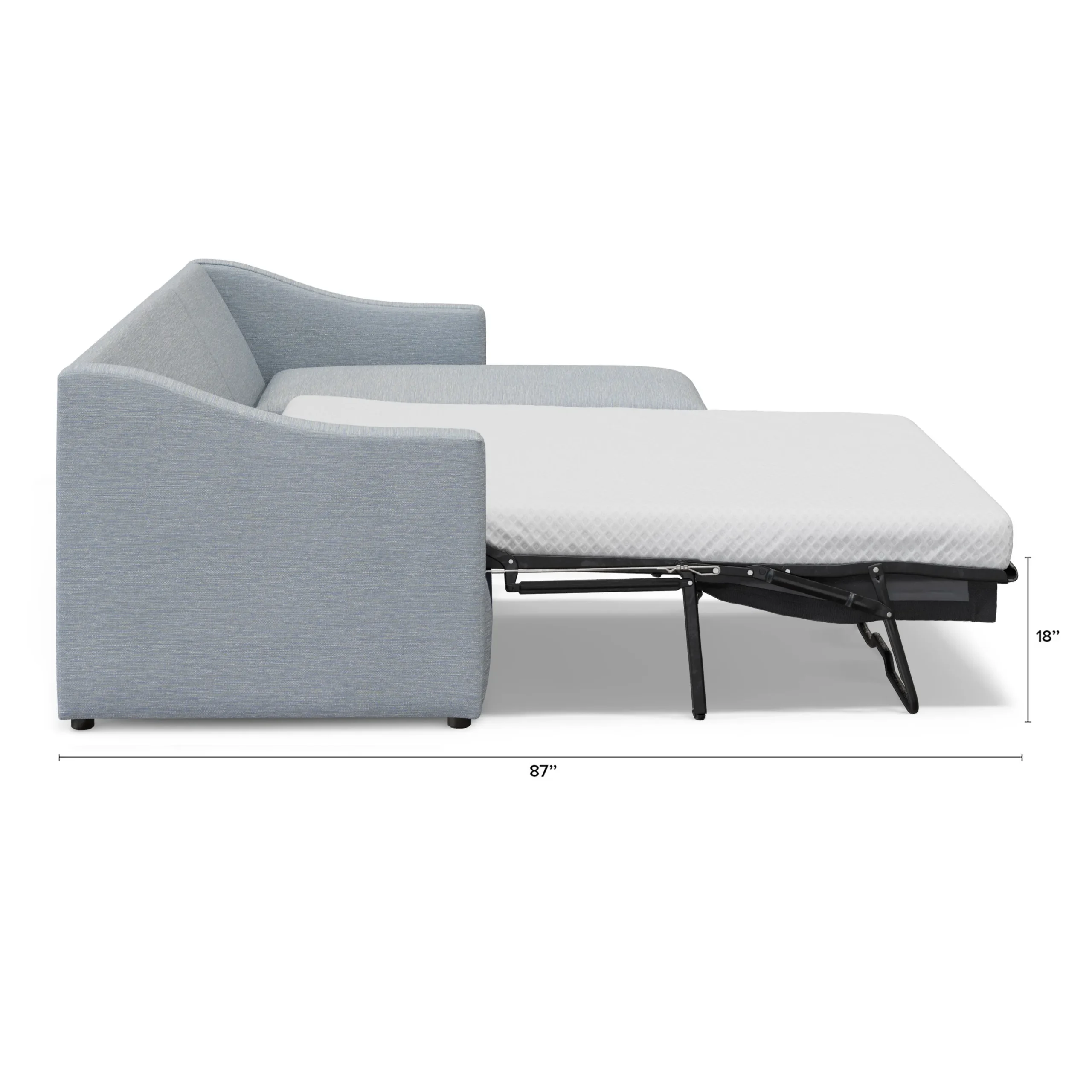 Landry 109_ Right Storage Sleeper Sectional - Silver Light Blue - Image 16