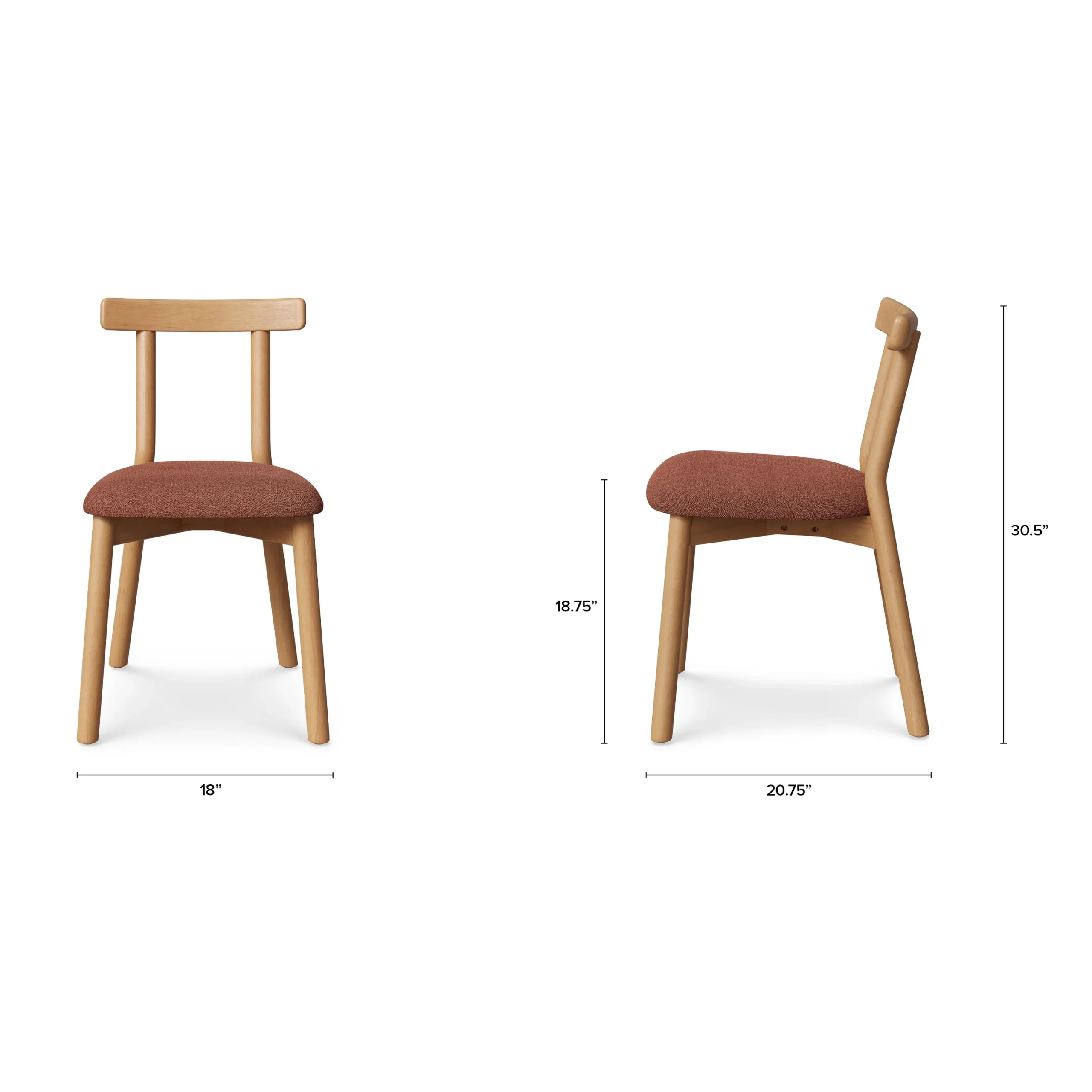 Ulka Dining Chair - White Oak and Ratine Oxide - Image 16