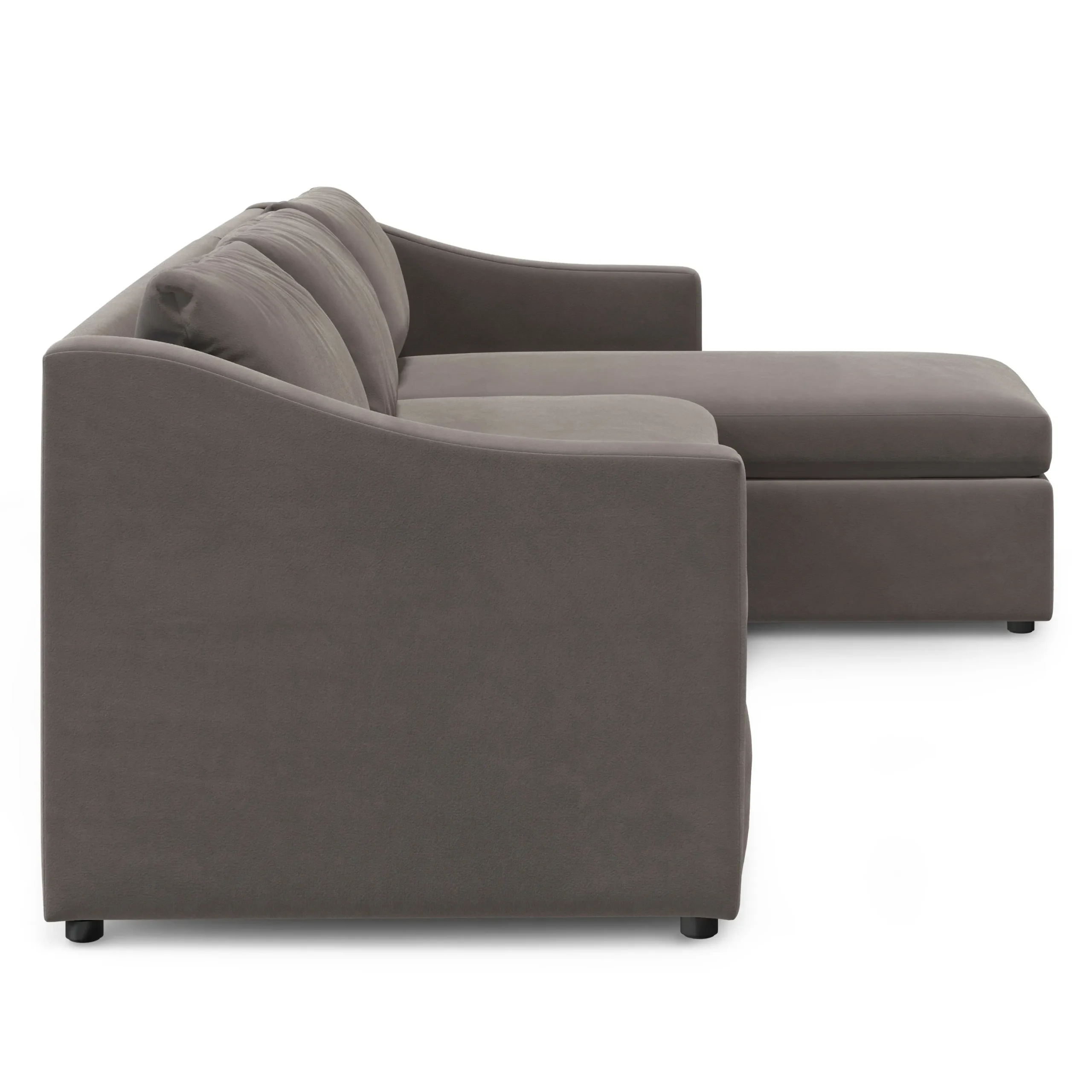 Landry 109_ Velvet Right Storage Sleeper Sectional - Hale Warm Gray - Image 13