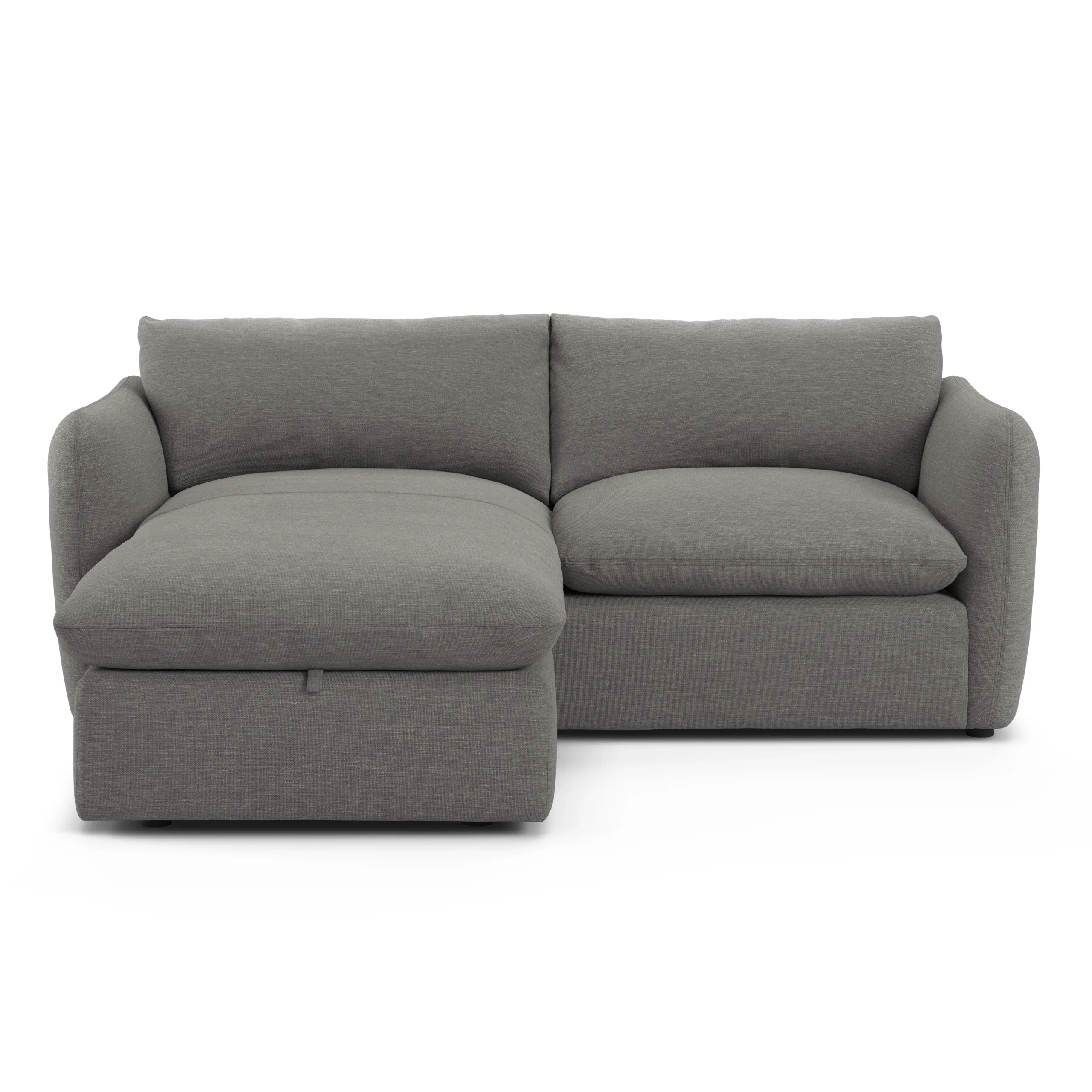 Leigh 86_ Reversible Storage Sleeper Sectional - Silver Gray - Image 16