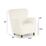 Archie 31.5_ Lounge Chair - Short Shearling White