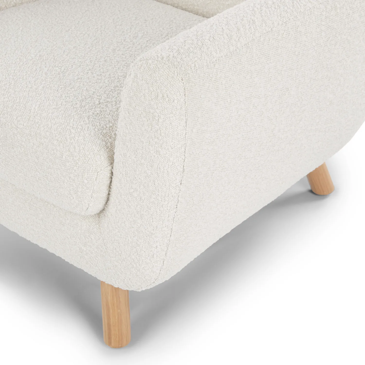 Gabriola 34_ Lounge Chair - Ivory Bouclé - Image 6