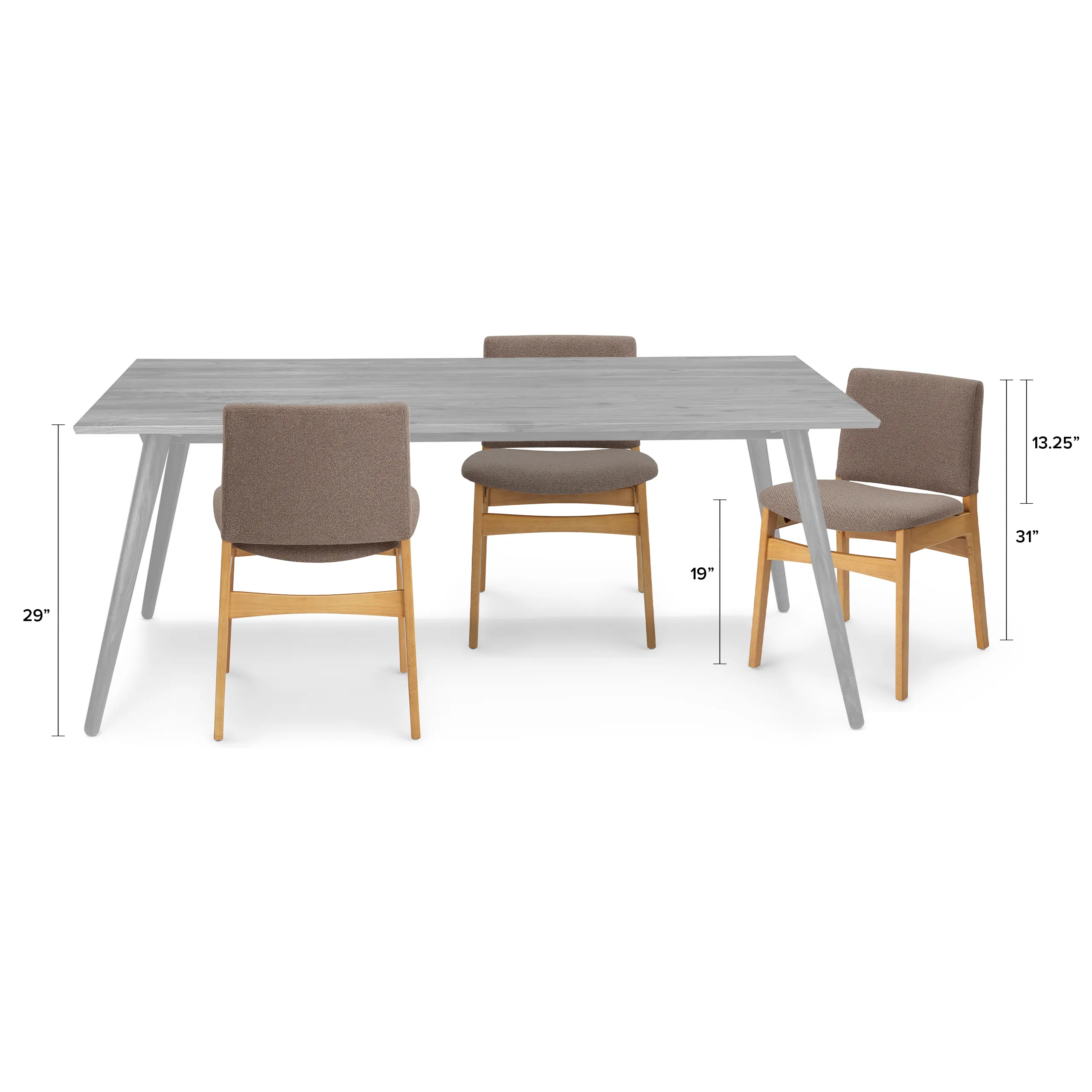 Nosh Dining Chair - Oak and Ratine Brown - Image 16