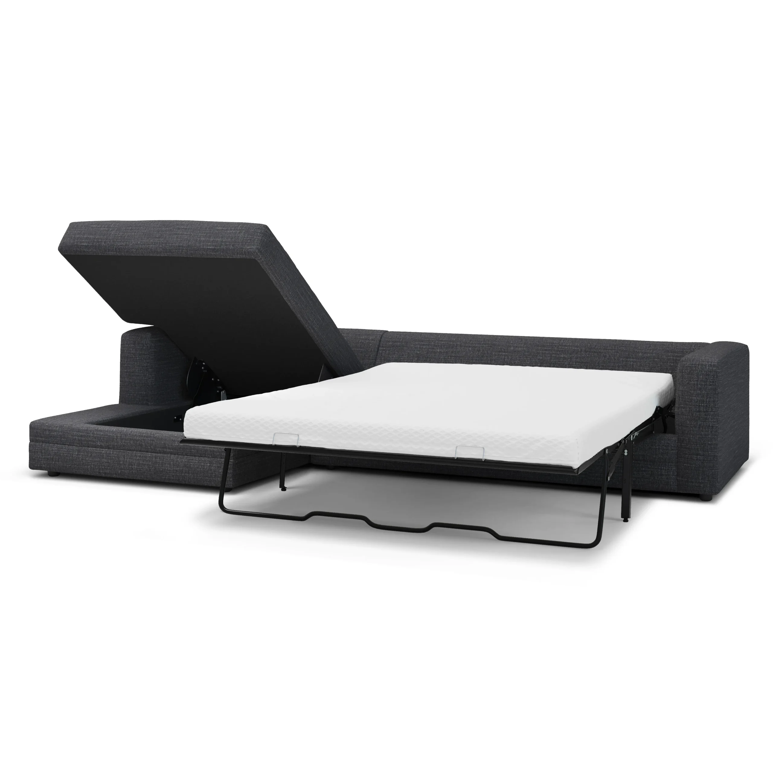 Riley 118_ Left Storage Sleeper Sectional - Napa Charcoal - Image 16
